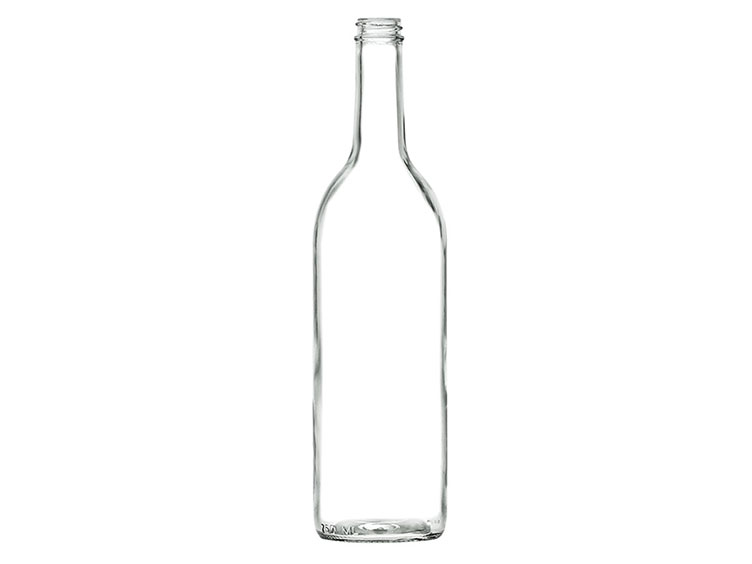 750 mL, 28/400 Finish, Flint, Bottles, Glass, Liquor Style Round