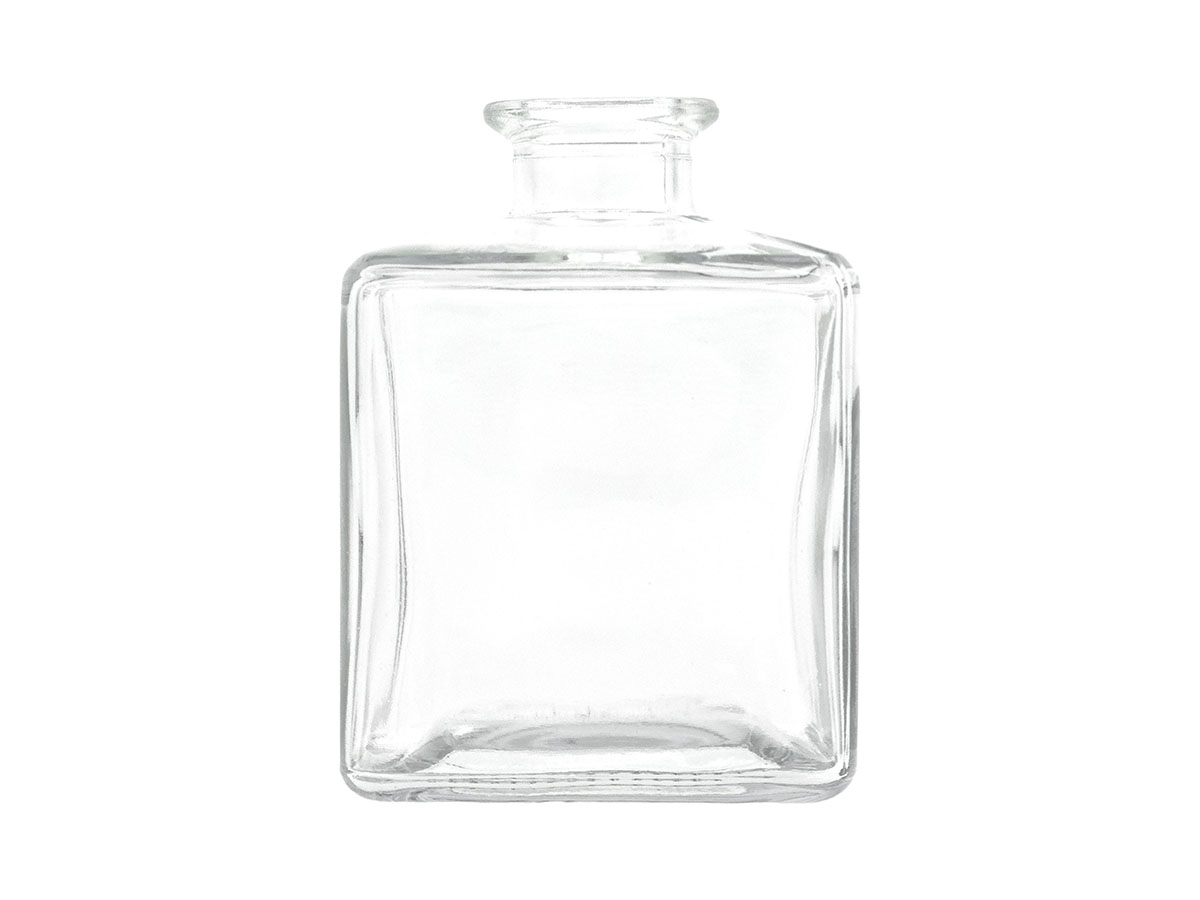 4 oz., Cork Finish, Flnt, Bottles, Glass, Square, Cork Finish