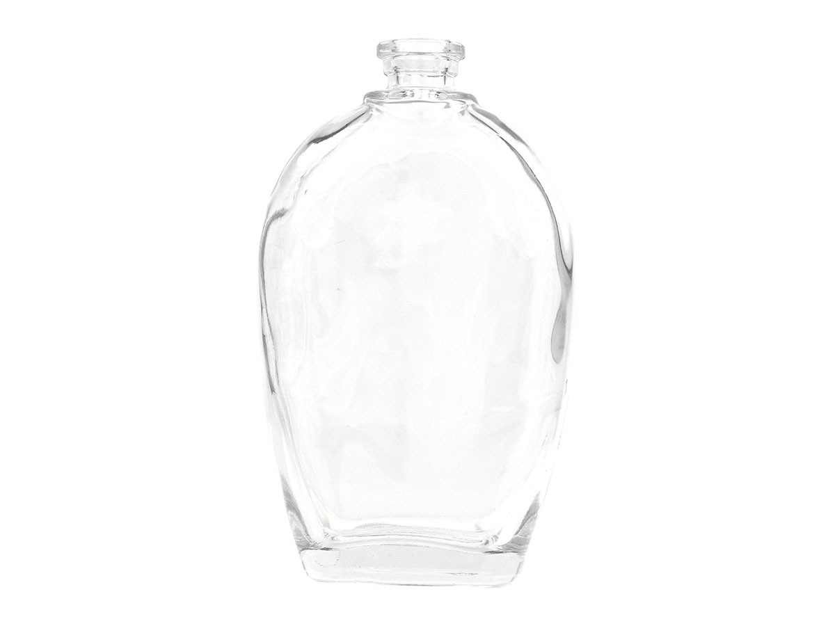 100 mL, 20mm Crimp Finish, Flint, Bottles, Glass, Tapered Oblong, Crimp Finish