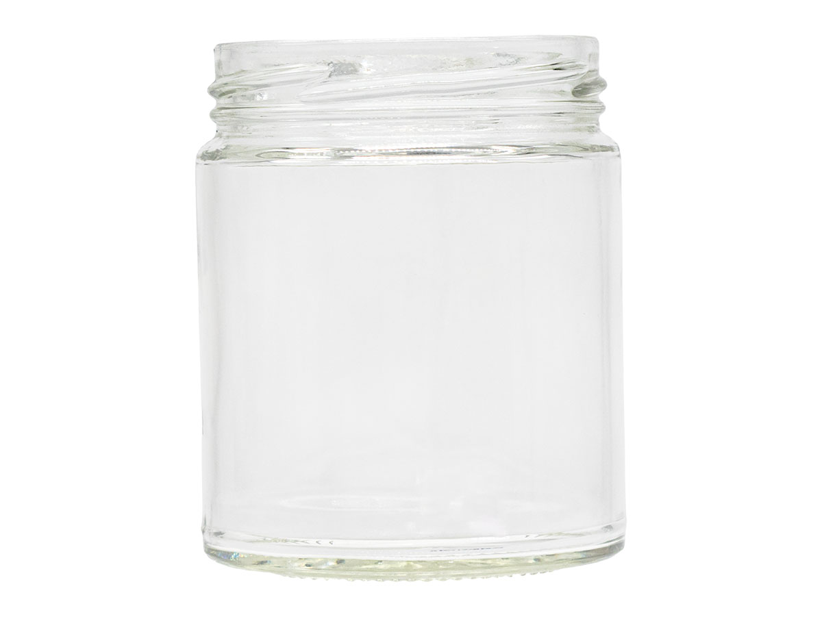 9 oz., 70mm 4 Lug Finish, Flint, Jars, Glass, Round