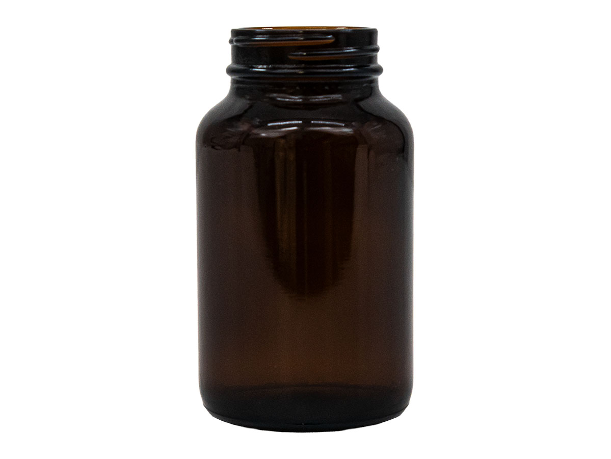 200 cc, 45/500 Finish, Amber, Bottles, Glass, Round Packer