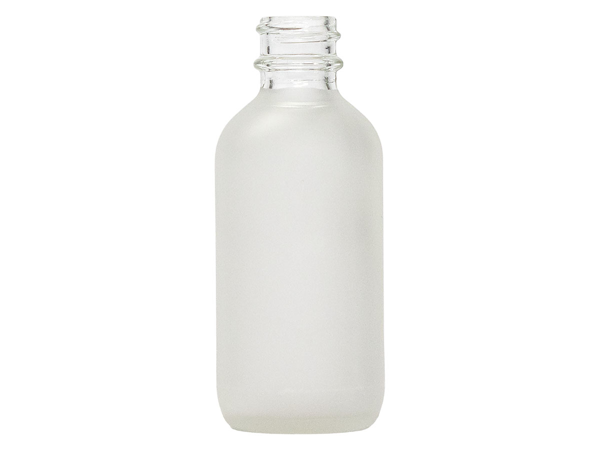 2 oz., 20/400 Finish, Frosted, Bottles, Glass, Boston Round