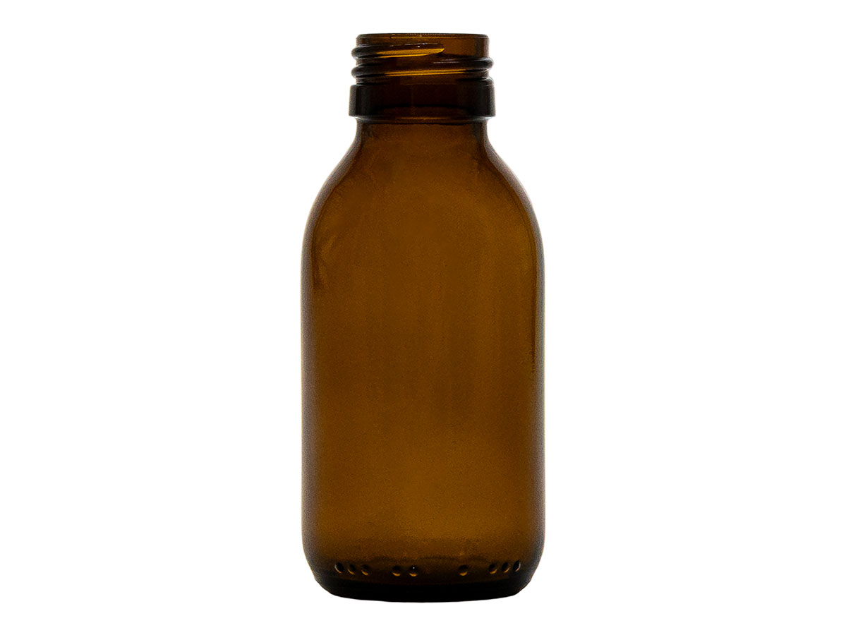 3 oz., 28mm ROPP Finish, Amber, Bottles, Glass, Modified Round