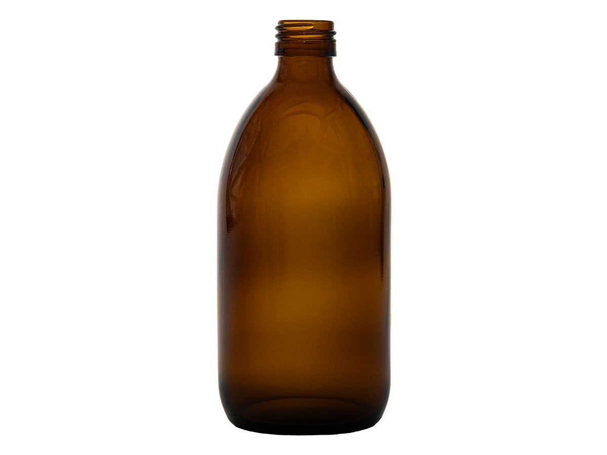 16 oz., 28mm ROPP Finish, Amber, Bottles, Glass, Beverage Style Round