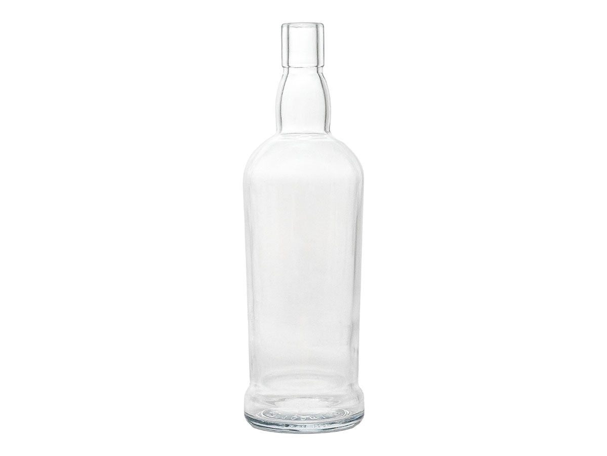 700 mL, Cork Finish, Flint, Bottles, Glass, Liquor Style Round