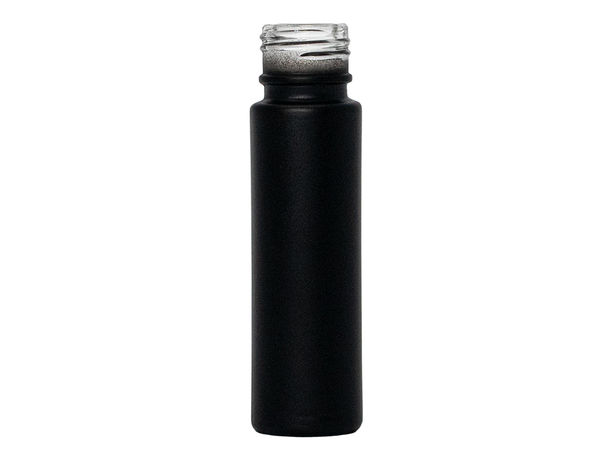 10 mL, 16mm Finish, Black, Bottles, Glass, Cylinder Round