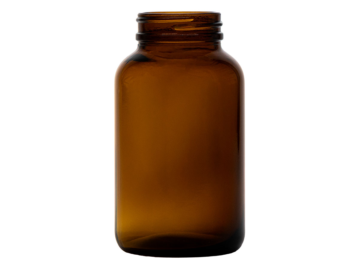 250 cc, 45/400 Finish, Amber, Bottles, Glass, Round Packer