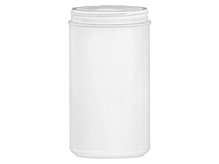 90 oz., 120/400 Finish, White, Jars, HDPE, Single Wall Round, Label Panel