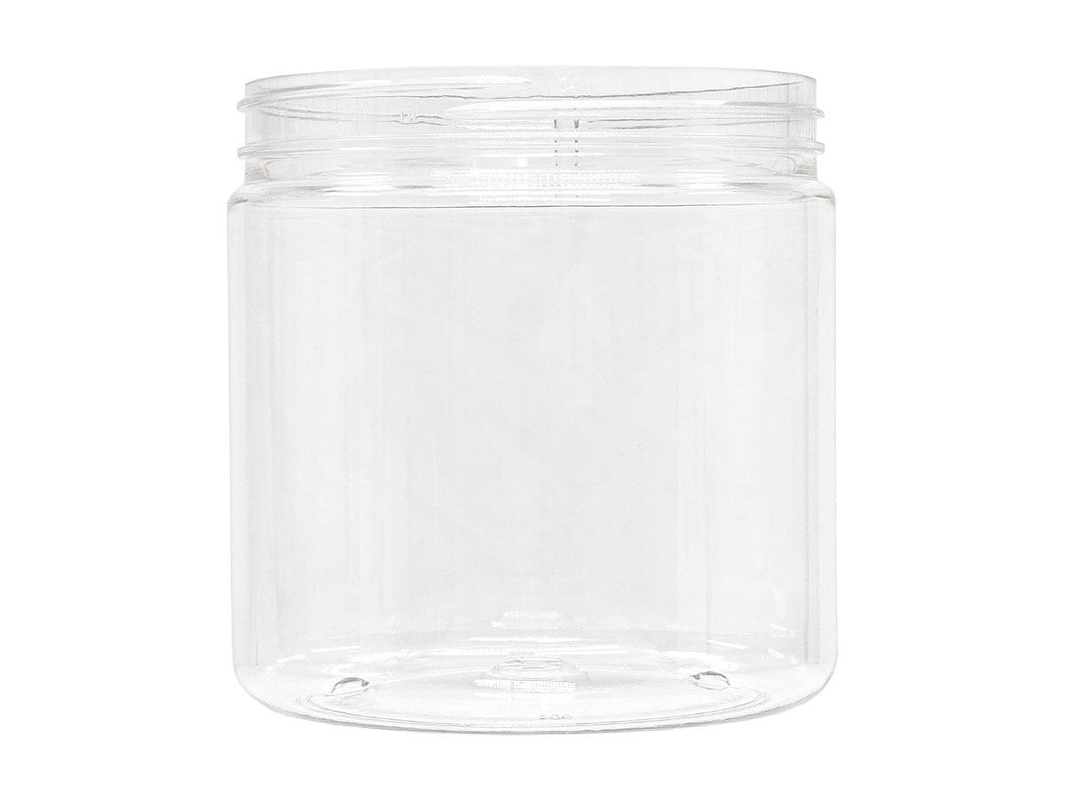 44 oz., 120/400 Finish, Clear, Jars, PET, Single Wall Round