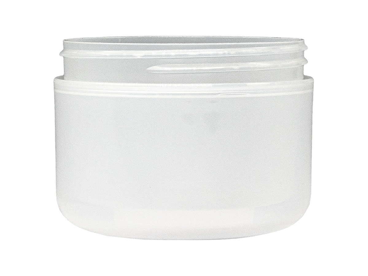 8 oz., 89/400 Finish, Natural, Jars, PP, Double Wall Round, Round Base