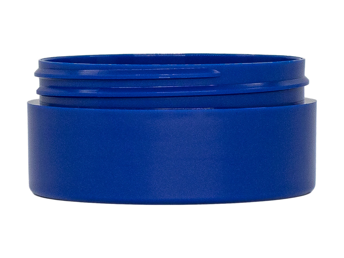 2 oz., 70/400 Finish, Blue, Jars, PP, Thick Wall Round, Low Profile
