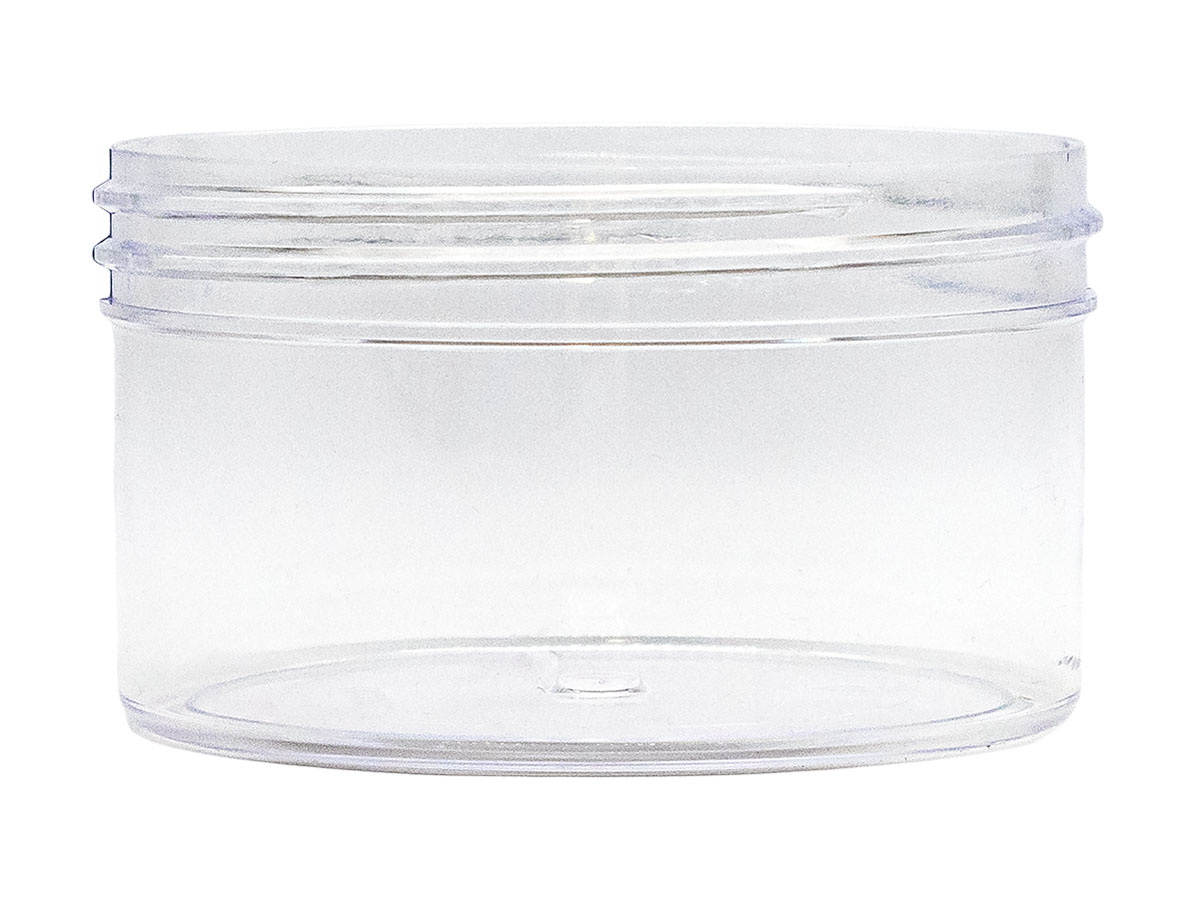 6 oz., 89/400 Finish, Clear, Jars, PS, Single Wall, Round