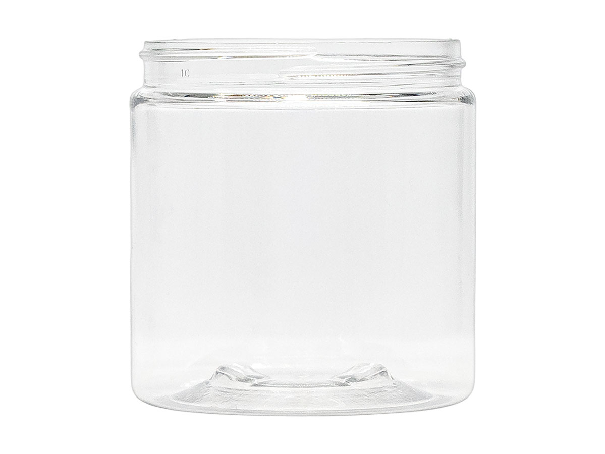 8 oz., 70/400 Finish, Clear, Jars, PET, Straight Sided, Single Wall Round