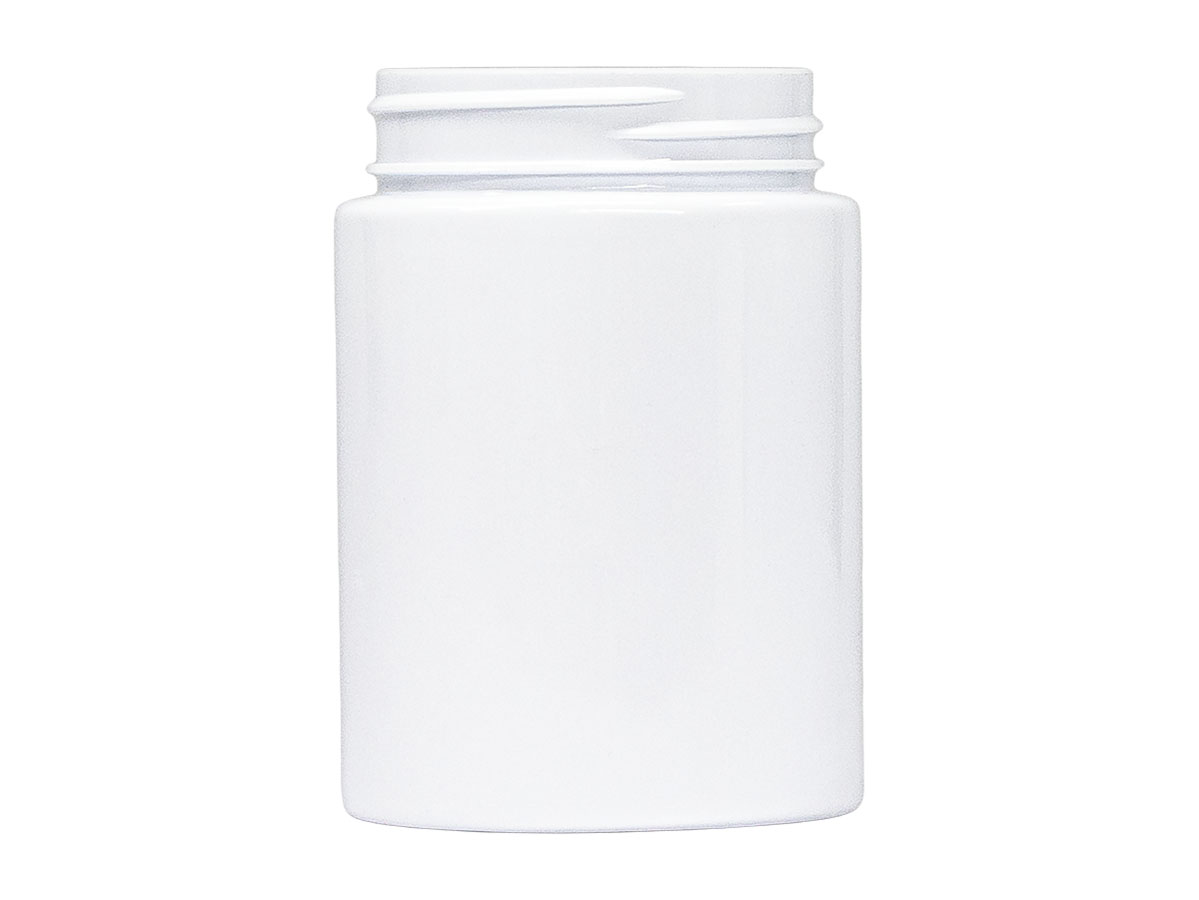 5 oz., 53/400 Finish, White, Jars, Pet, Straight Sided, Single Wall Round