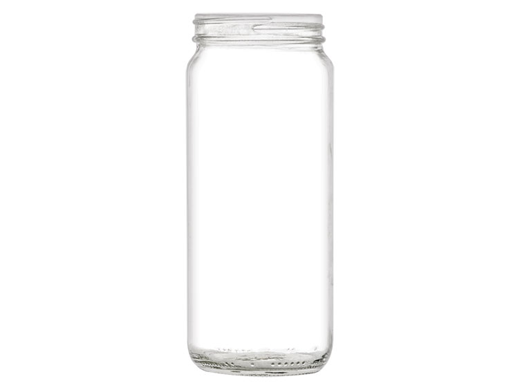 16 oz., 63/400 Finish, Flint, Jars, Glass, Round, Paragon Style