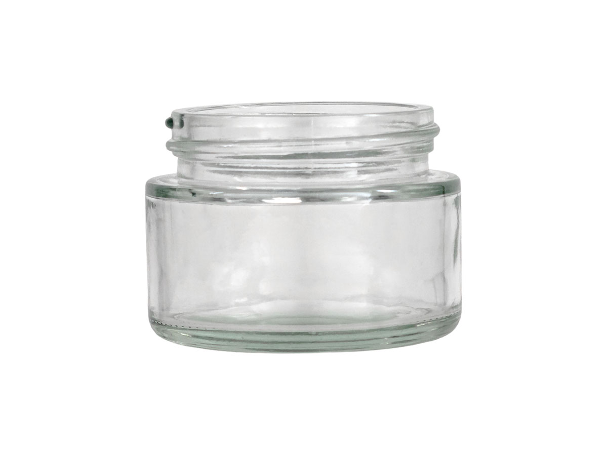 50 mL, 53/400 Finish, Flint, Jars, Glass, Round