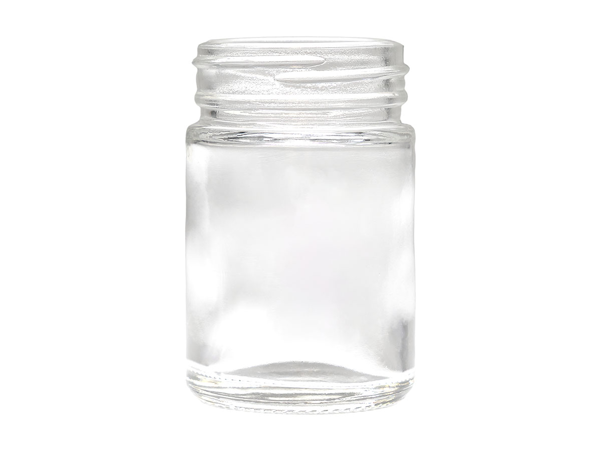 2 oz., 43/400 Finish, Flint, Jars, Glass, Round
