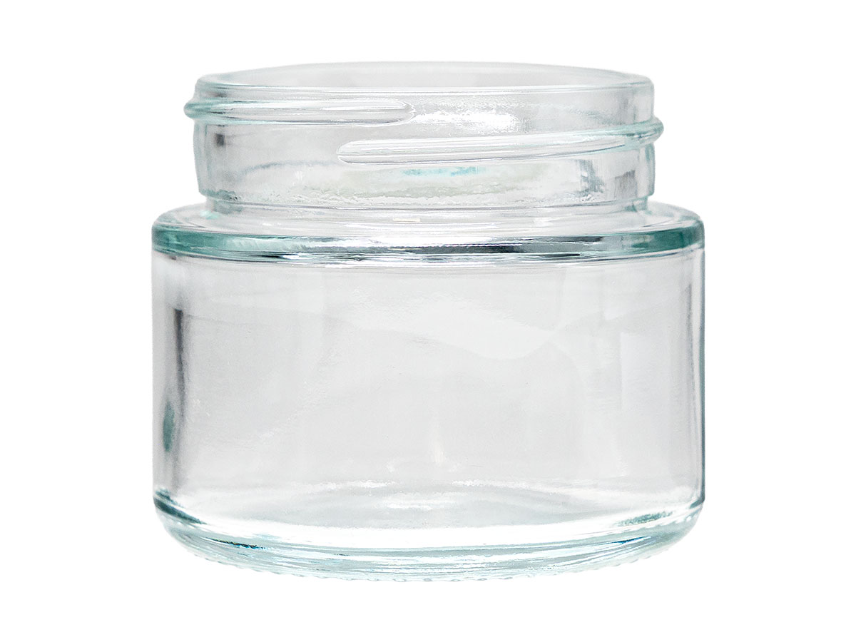 2 oz., 53/400 Finish, Flint, Jars, Glass, Round