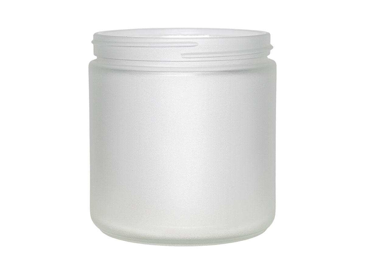 16 oz., 89/400 Finish, Frosted, Jars, Glass, Round