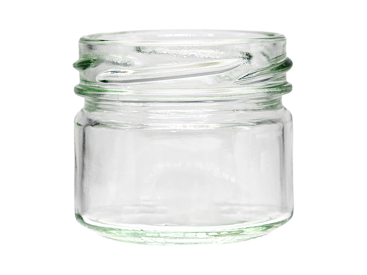 50 mL, 53mm 4 Lug Finish, Flint, Jars, Glass, Round