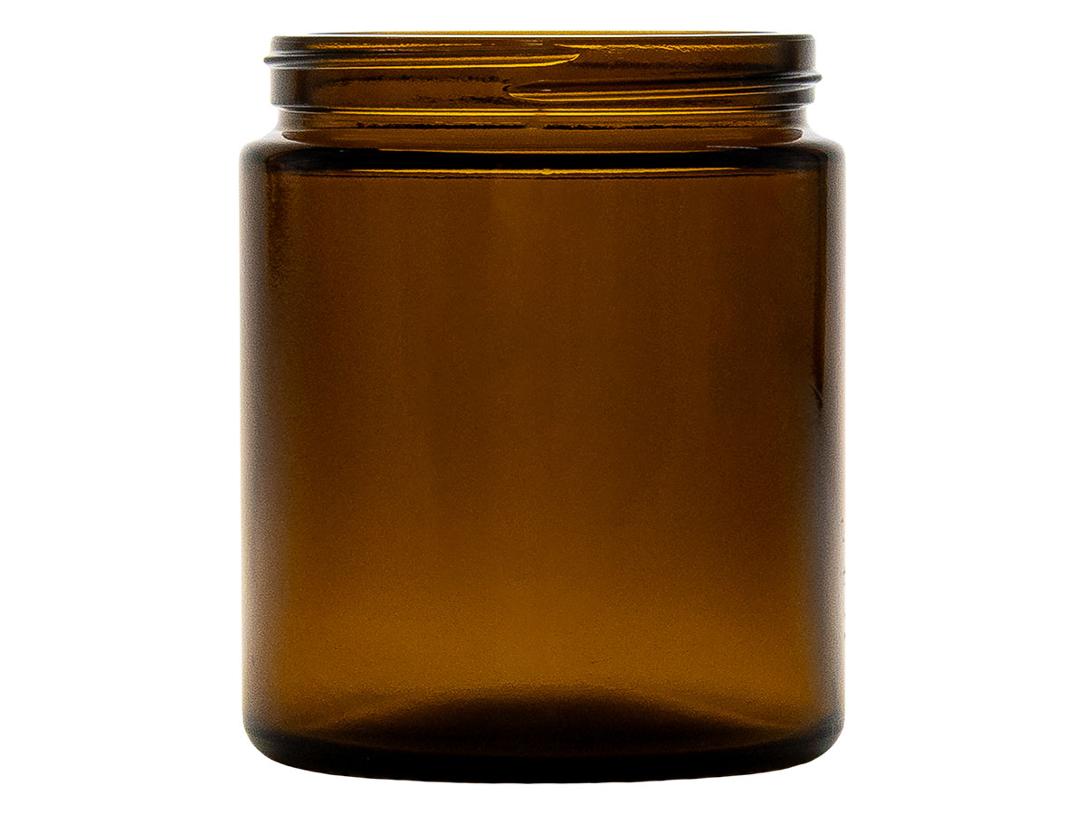 8 oz., 70/400 Finish, Amber, Jars, Glass, Round