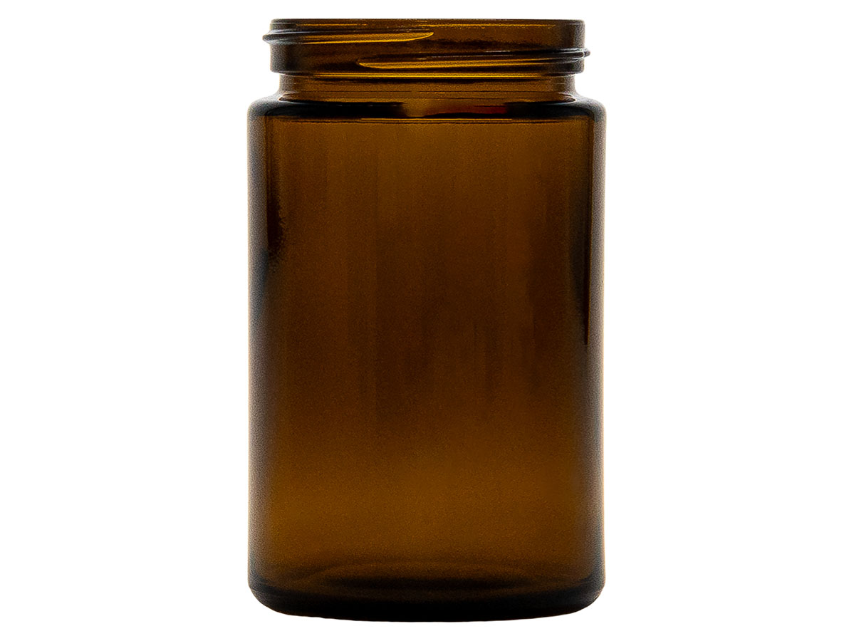 5 oz., 53/400 Finish, Amber, Jars, Glass, Round