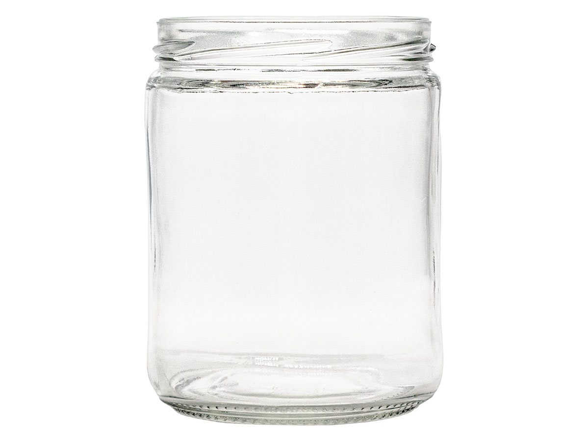 16 oz., 82mm 6 Lug Finish, Flint, Jars, Glass, Round