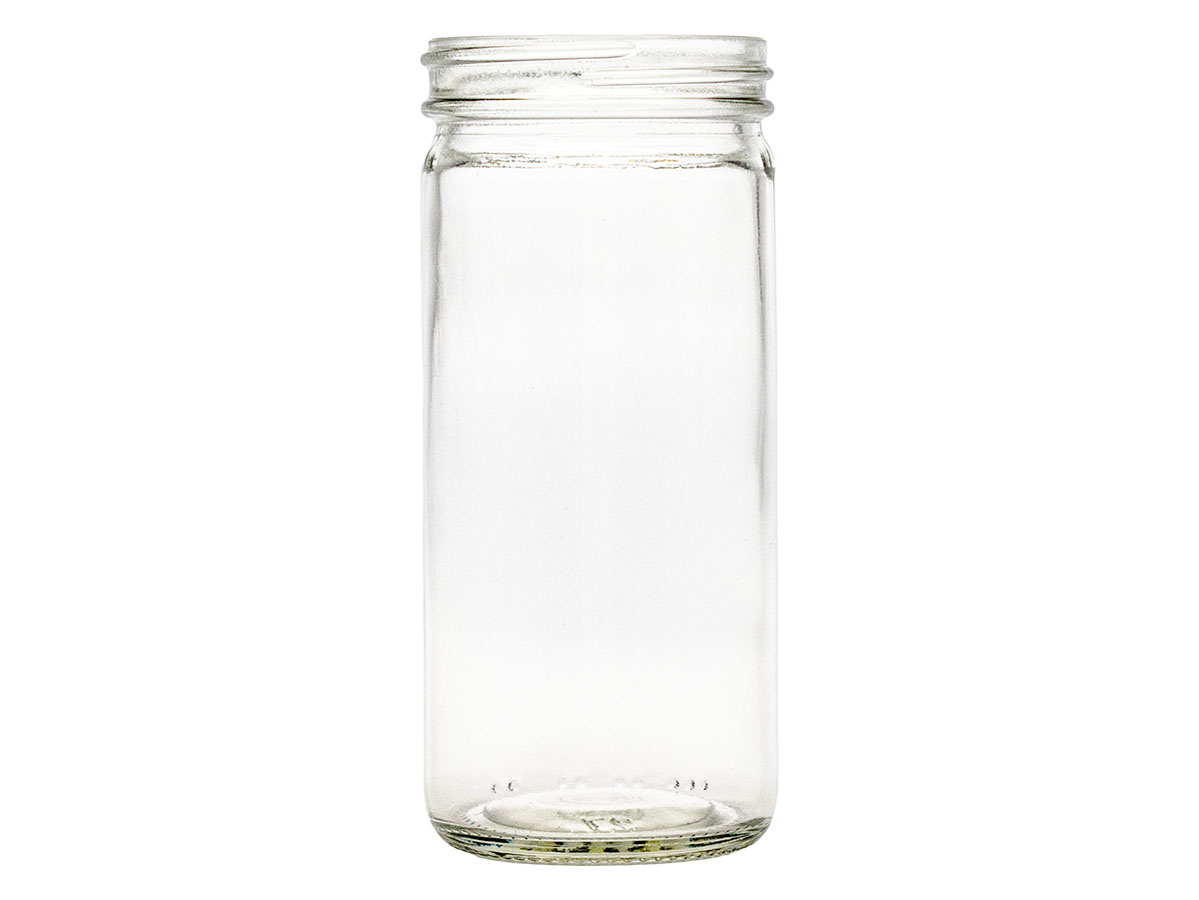 8 oz., 58/400 Finish, Flint, Jars, Glass, Paragon