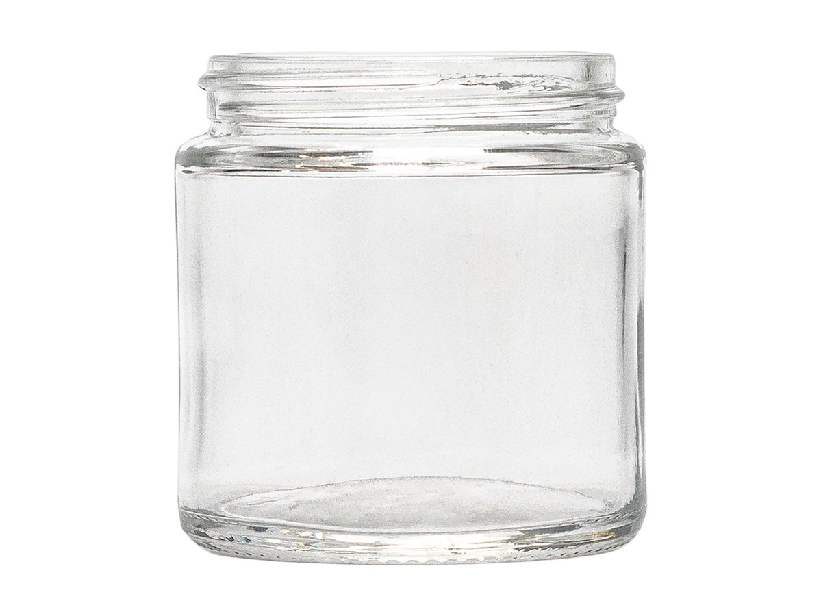 4 oz., 58/400 Finish, Flint, Jars, Glass, Round
