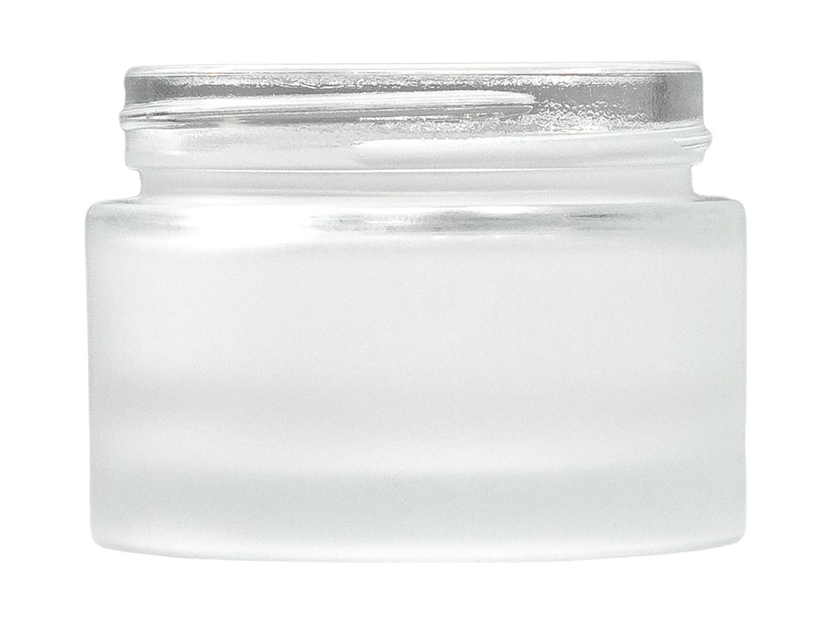 2 oz., 53/400 Finish, Frosted, Jars, Glass, Round