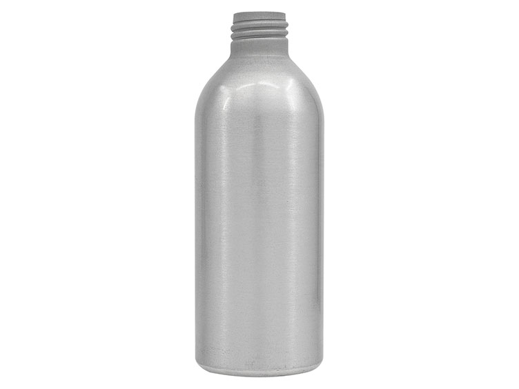 250 mL, 24/410 Finish, Silver, Bottles, Aluminum, Bullet, 52mm X 145mm, Lined In