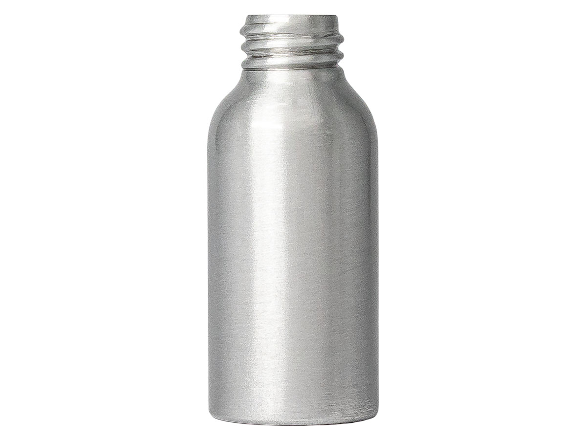 1 oz., 20/400 Finish, Silver, Bottles, Aluminum, Boston Round, 32mm X 76mm, Lined-In