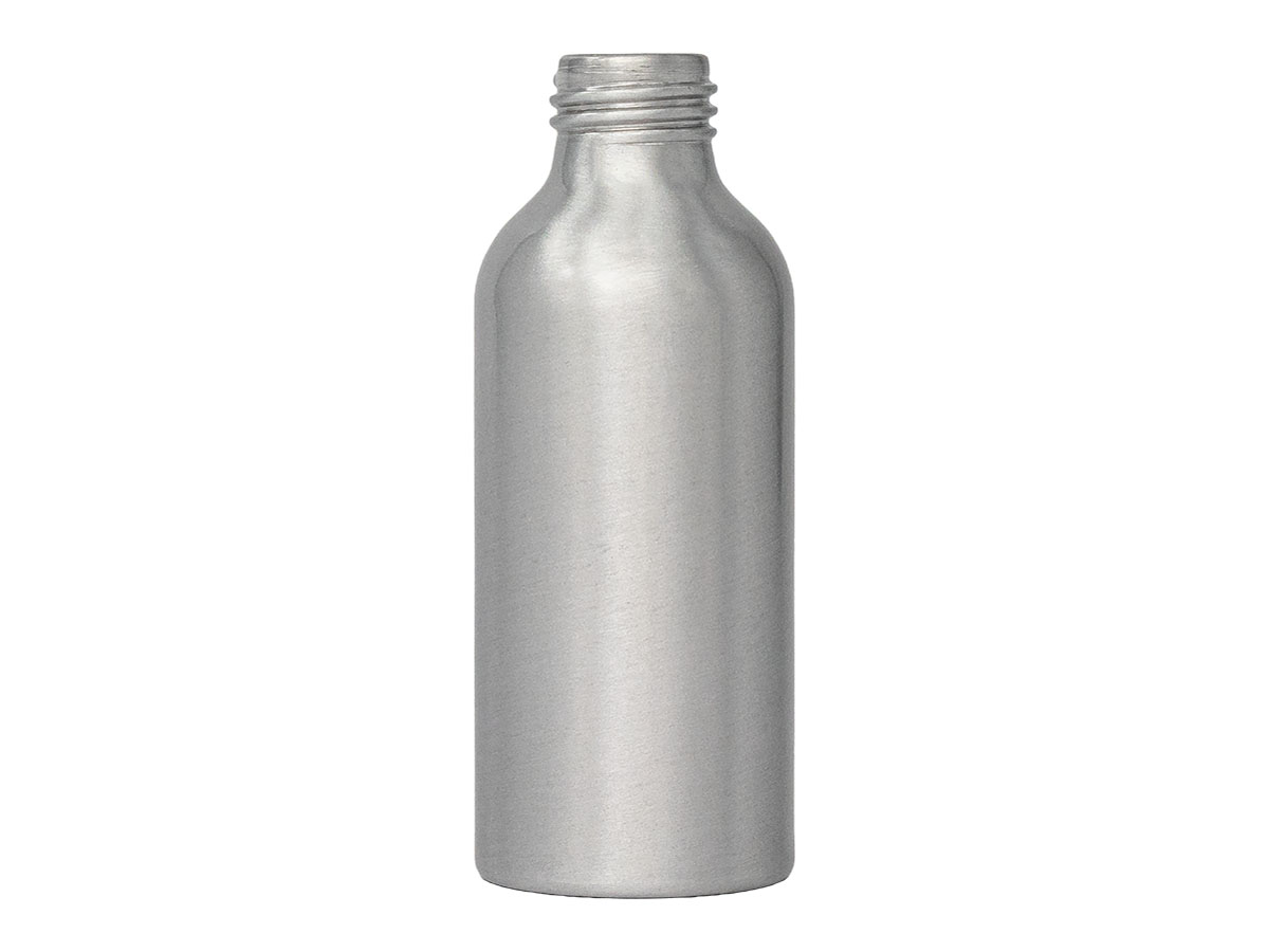 4 oz., 24/410 Finish, Silver, Bottles, Aluminum, Bullet, 43mm X 116mm, Lined-In