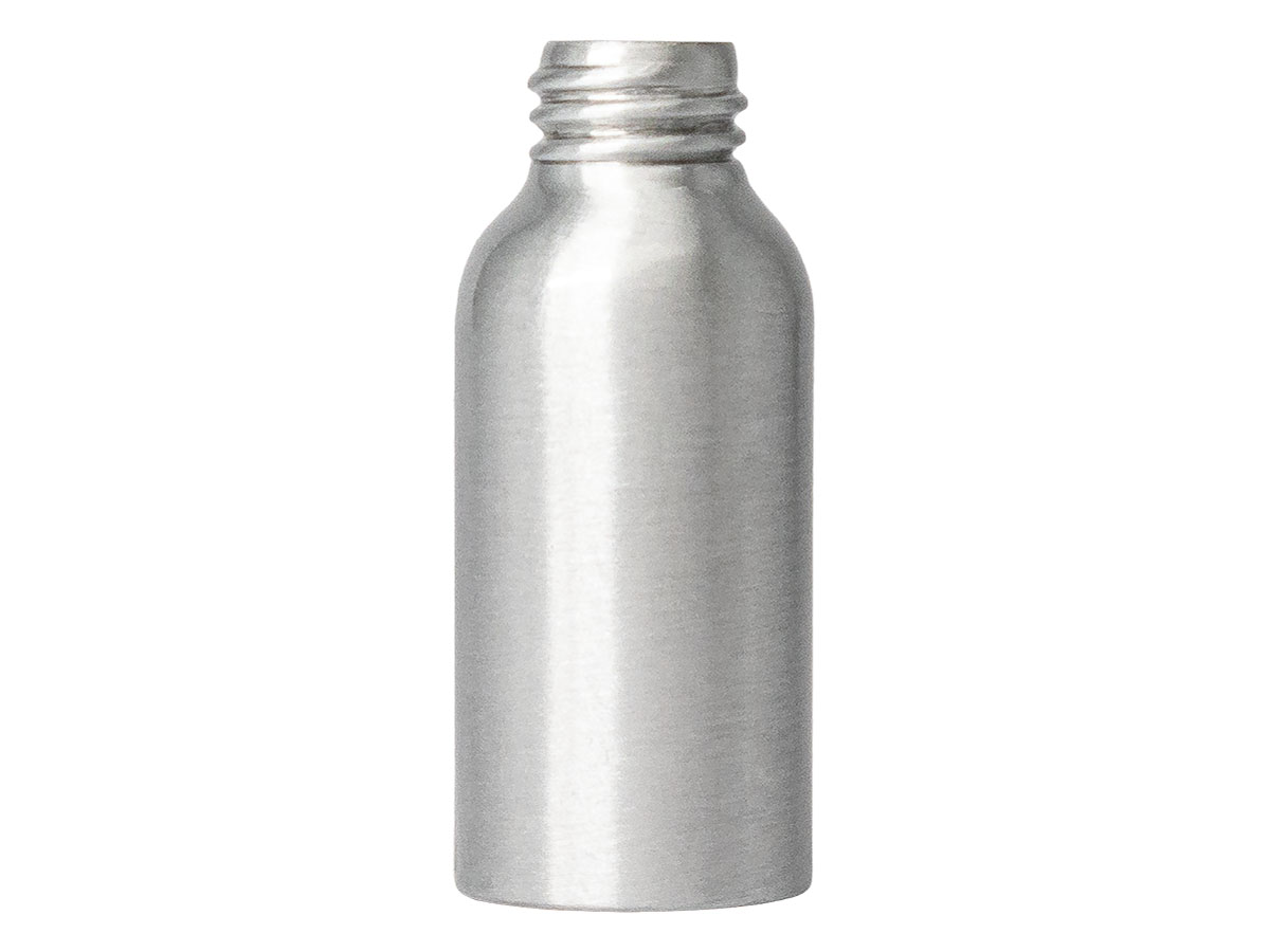 1 oz., 20/400 Finish, Silver, Bottles, Aluminum, Boston Round, 32mm X 76mm, Lined-In