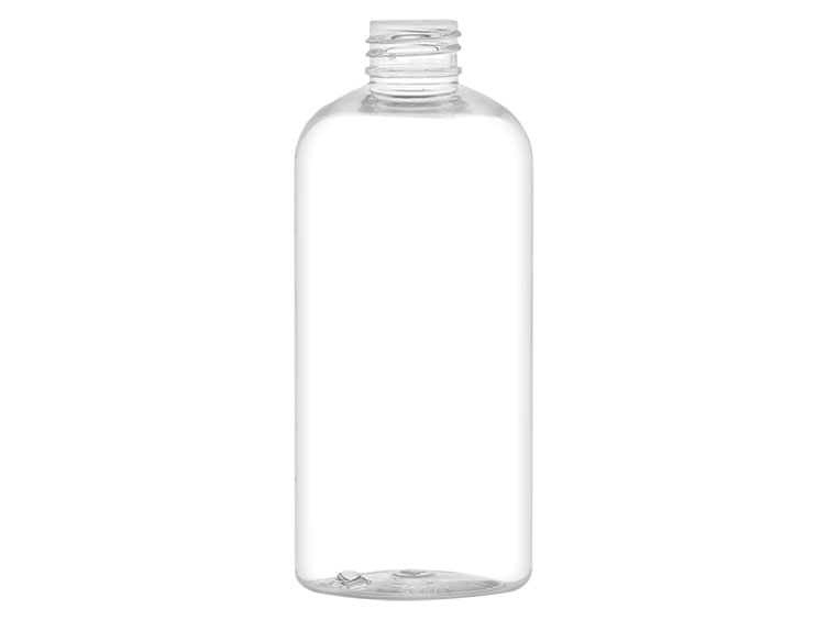 8 oz., 24/410 Finish, Clear, Bottles, PET, Boston Round