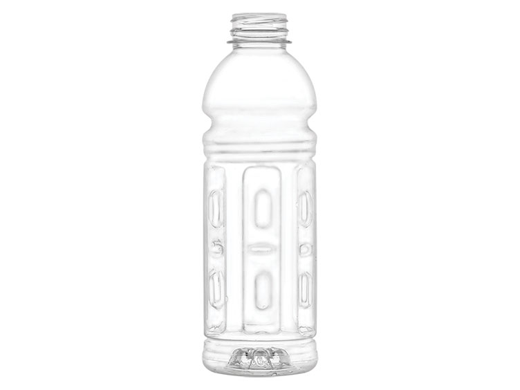 24 oz., 38mm TE Finish, Clear, Bottles, PET, Beverage Style Round, Label Panel