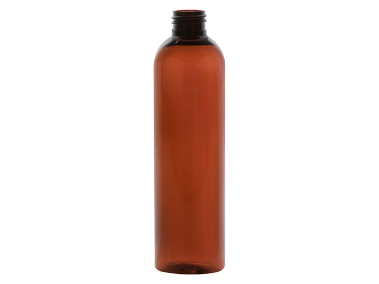 8 oz., 24/410 Finish, Amber, Bottles, PET, Bullet