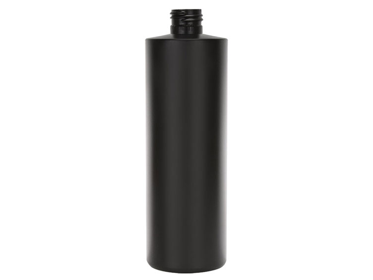 12 oz., 24/410 Finish, Black, Bottles, HDPE, Cylinder Round