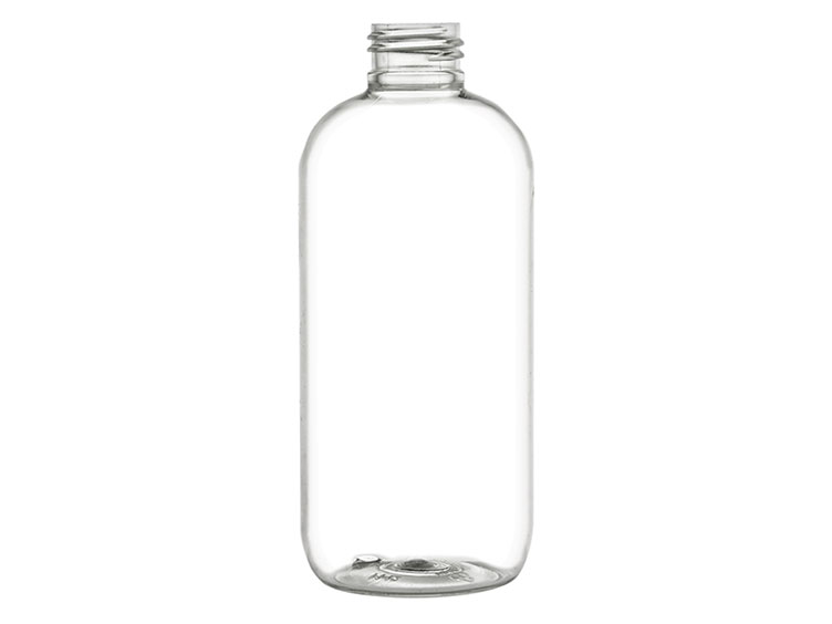 8 oz., 24/410 Finish, Clear, Bottles, PET, Boston Round