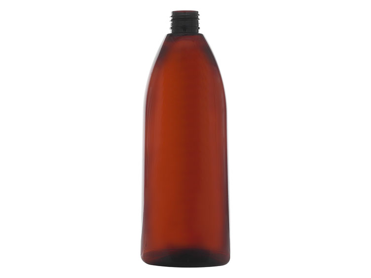 12 oz., 24/410 Finish, Amber, Bottles, PET, Tapered Oval