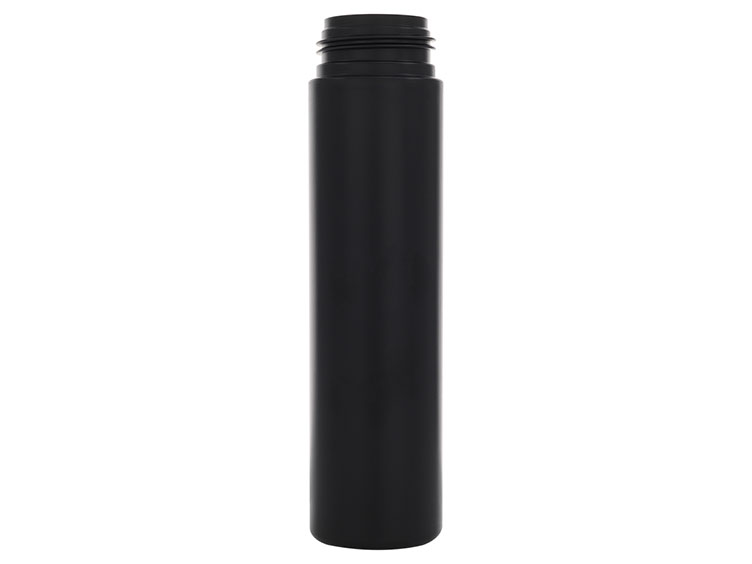 8 oz., 43mm Finish, Black, Bottles, HDPE, Foamer Style Cylinder Round