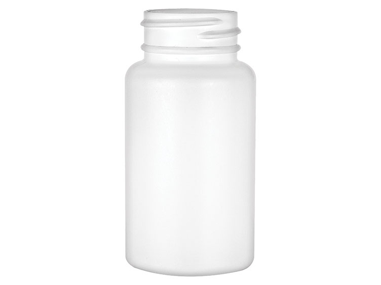75 cc, 33/400 Finish, White, Bottles, HDPE, Round Packer