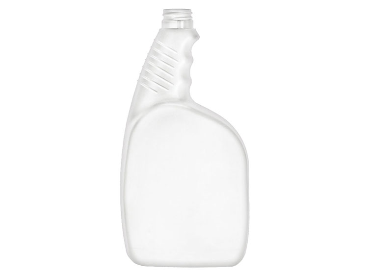 32 oz., 28mm Ratchet Finish, White, Bottles, PET, Trigger Oblong, Pistol Grip
