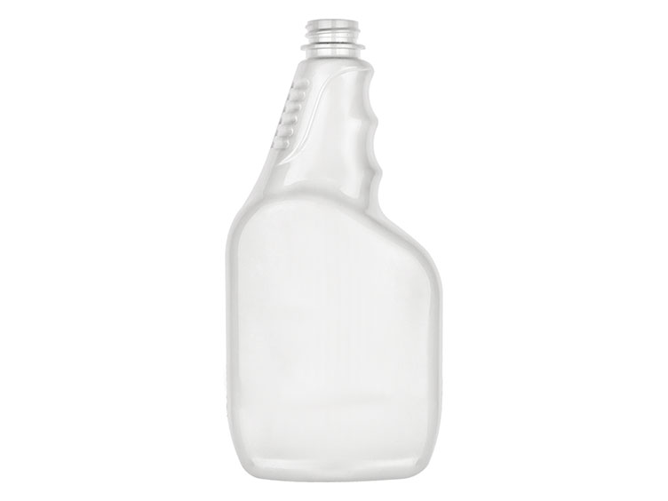 25 oz., 28/400 Finish, White, Bottles, PET, Trigger Oblong, Pistol Grip