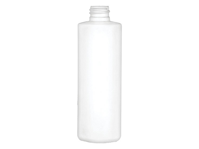 8 oz., 24/410 Finish, White, Bottles, HDPE, Cylinder Round