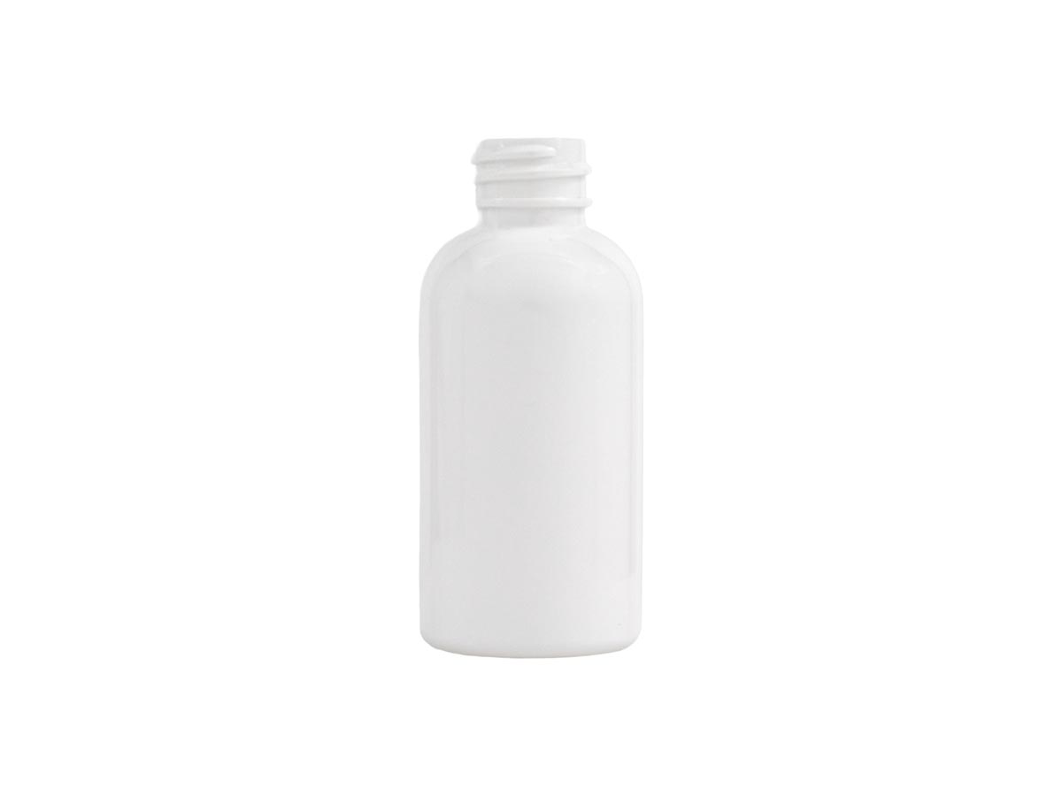 2 oz., 20/410 Finish, White, Bottles, PET, Boston Round