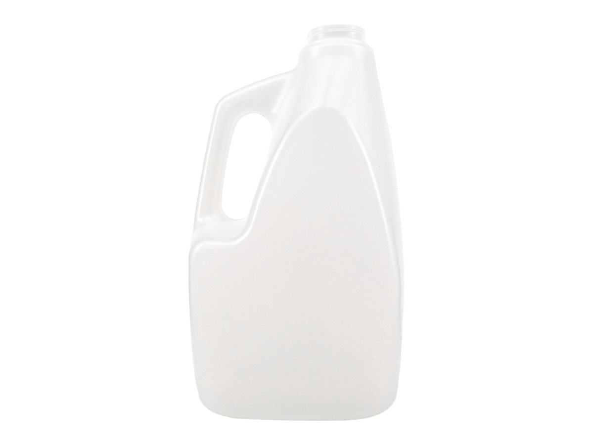 1 Gallon, 38/400 Finish, Natural, Bottles, HDPE, Oblong Handleware, Label Panel