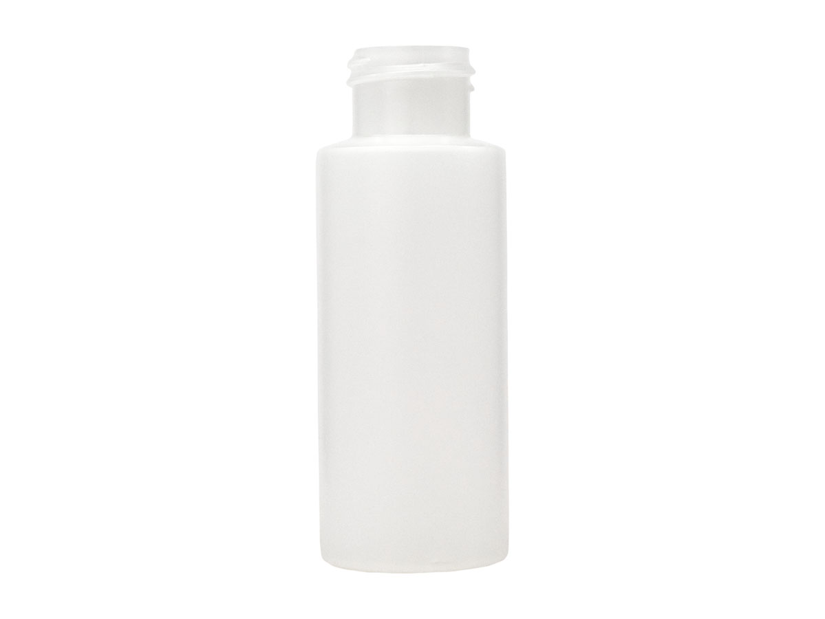 2 oz., 24/410 Finish, Natural, Bottles, HDPE, Cylinder Round