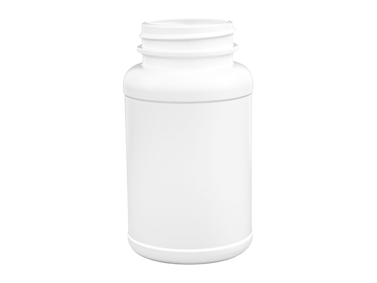 200 cc, 45/400 Finish, White, Bottles, HDPE, Round Packer
