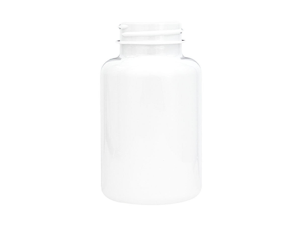175 cc, 38/400 Finish, White, Bottles, PET, Round Packer
